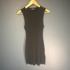 Naked Wardrobe Black Ribbed Tank Dress